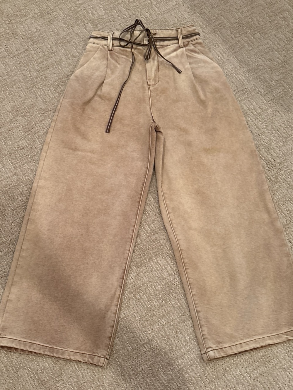 bohme Wide-Leg Corduroy Jeans in Light Tan